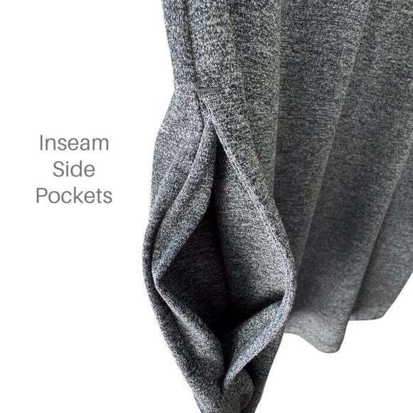 J JILL | NWOT FIT MARLED V-NECK DRESS BLACK & GRAY POCKETS | SMALL - Picture 4 of 13